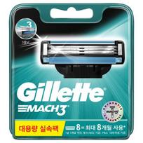 Gillette Mach3 Original Razor Blades, 8 pieces, 1 piece ,Korean razor blade black