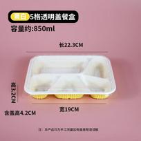 JingJingRS Disposable Bento Takeaway Containers 300 Sets white