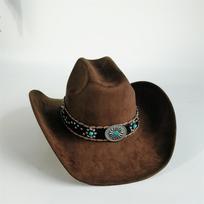 Suede Cowboy Hats vyrams Turkio spalvos su natūralios odos dirželiu moterims Suede Cattleman hat Unisex Jazz hat Rancher Hat sombrero hombre 56-58 black