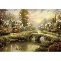 [Puzzle Life] Thomas Kinkade Saulėlydis kaime 1000 detalių dėlionė PL1737 beige