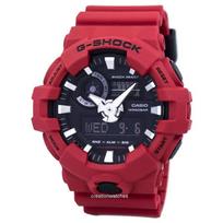 Casio G-Shock analoginis skaitmeninis 200M GA-700-4A GA700-4A vyriškas laikrodis raudona