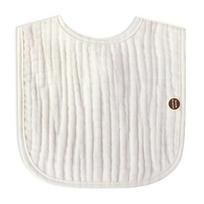 Bunny Blossom 6-ply gauze bib, natural, 1 piece, 1 piece white