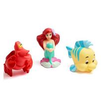 Disney Baby Infant Little Mermaid Water Gun Toy Bath Toy 3-Piece Set, Korean Bath Toys red