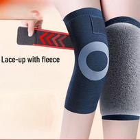 Thickened Rabbit Hair Knee Pads black
