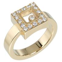 Chopard Happy diamond Ring K18 yellow gold/diamond #6.2(US Size) 10.8g Women Used