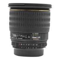 SIGMA 28mm EX DG ASPHERICAL MACRO prime lens for F1.8 wide-angle Nikon, full-frame compatible.