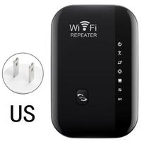 300Mbps WiFi kartotuvas Didelės spartos išplėtimas WiFi signalo stiprintuvas Integruotas antenos kartotuvas ir ilgintuvas stabiliam įsiskverbimui į sieną US plug juoda