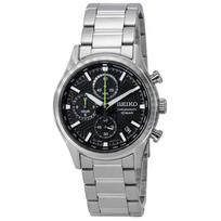 Seiko konceptualus chronografas juodas kvarcinis SSB419P1 100M vyriškas laikrodis juoda