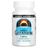 Source Naturals, Reduced Glutathione Complex, Orange Flavor, 50 mg, 100 Lozenges