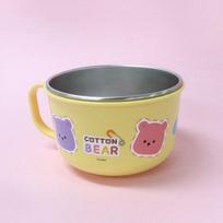 Leburn Cotton Bear non-slip stainless steel cotton rag, mixed colors, 1 piece, Popular Korean parenting items gray