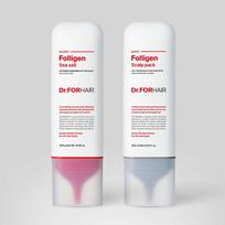 Dr.FOR HAIR Intensyvios galvos odos priežiūros priemonių rinkinys (Jūros druskos šveitiklis 300 ml + Galvos odos kaukė 250 ml) white