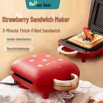 Bear Strawberry Waffle & Sandwich Maker CN plug (adapter included) brown