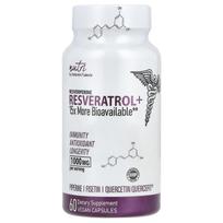 Nature's Fusions, Nutri, Resveratrol+, 1000 mg, 60 Veggie kapsulių (500 mg vienoje kapsulėje)