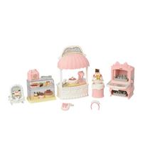 Sylvanian Families Parduotuvės baldų rinkinys [Saldus konditeris Pirmoji tortų parduotuvė] Mi-92 ST Mark sertifikacija Amžius 3+ Žaislinis lėlių namelis Sylvanian Families EPO white