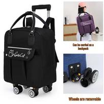 OEING Large Foldable Trolley Backpack blue