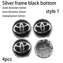 4 vnt. 62 mm automobilio stiliaus ratlankio dangteliai, apdailos emblema, skirta Toyota Corolla Yaris CHR Rav4 Highlander Avalvn Camry priedas chaki