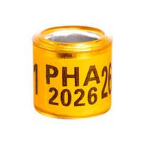 PHA 2025/2026 Balandžio Pėdos Žiedas Vidinis Skersmuo 8mm su Numeriu Aliuminio Plastiko Paukščio Pėdos Žiedas Daugiaspalviai Paukščių Aksesuarai 100 Vnt.