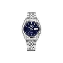 SEIKO SEIKO5 Mechaninis judėjimas Nerūdijančio plieno dirželis Laikrodis Vyriški laikrodžiai Mėlynas ciferblatas SNK357K1 Dark Blue Watch Dial gray