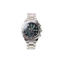 SEIKO 50 meters waterproof Quartz Steel Strap men's watch green dial SND411P žalia