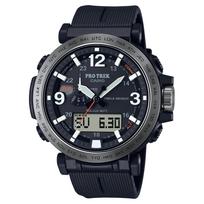 Casio Pro Trek Vyriškas Nerūdijančio Plieno 100M Atsparus Vandeniui Analoginis Žadintuvo Kvarcinis Laikrodis PRW-6611Y-1 pilka spalva