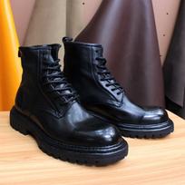 Goodyear grynai rankų darbo žirgo odos batai vyrams ir moterims, suvarstomi pagal užsakymą, šilti ir patogūs, aukštos klasės 44 juoda