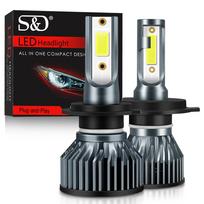 2vnt Super Bright Mini automobilio priekinis žibintas H1 H4 H7 LED lemputė H8 H11 9005 HB3 9006 HB4 9004 HB1 9007 HB5 H13 Hi/Lo Beam Led Light 15000LM Turbo Auto Lemp 12V H13/9008 Hi/Lo