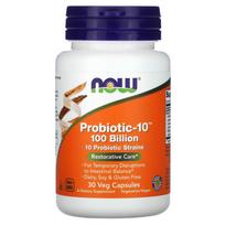 „NOW Foods“, „Probiotic-10“, 100 milijardų, 30 vegetariškų kapsulių