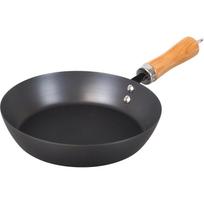 Wahei Freiz Nerūdijanti, neprisvylanti, nitriduota geležinė keptuvė, 22 cm, nereikia kepti ore, paruošta naudoti, tinkama indukcinėms viryklėms, dujinė Nagayoshi RB-3278 gray