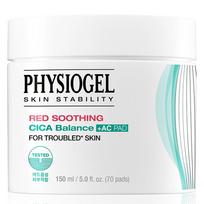 Physiogel Red Soothing Cica Balance Plus AC Pad 150ml, 70 sheets, 1 piece white