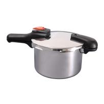 „Pearl Metal“ vienos rankos greitpuodis, suderinamas su IH, nerūdijančio plieno, slėgio reguliatorius, receptas įtrauktas, „Saving Cook“, 5,5 l, H-5437 sidabras