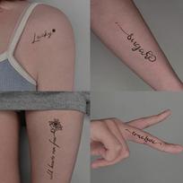 Gelis Luna Pusiau permanentinis Šaunus Madingas Užrašų Tatuiruotės Lipdukas T-37, 1 vnt. gray