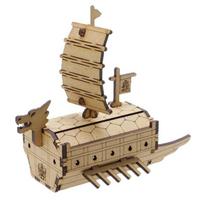 Moto 3D Three dimensional Tree Puzzle Turtle Ship korea 3d Puzzle beige