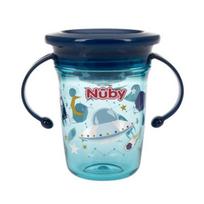 Nuby Tritan TT Glitter Teaching Cup 10679 240ml, spaceship (blue), 1 piece blue