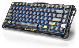„GravaStar Mercury K1 Lite“ mechaninė žaidimų klaviatūra, belaidė, skaidraus klavišų dangtelio išdėstymas „Tenkeyless 80 Keys Hot Swap“ suderinamas „Bluetooth“ ryšys