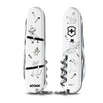 VICTORINOX Moomin Stalių alpinisto Šveicariškas armijos peilis Daugiafunkcinis peilių rinkinys Prekės nelaimėms prevencijai Pagaminta Šveicarijoje Daugiafunkcinis įrankis Dovanų su white