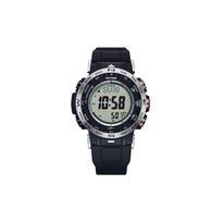 Casio PRO TREK Serija-Diskretinis skaitmeninis ekranas Lauko alpinizmas Saulės energija maitinamas išmanusis laikrodis Metalinis Daugiafunkcis Kvarcinis mechanizmas PRW-30-1AJF pilka spalva