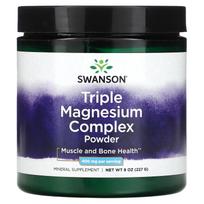Swanson, trigubai magnio komplekso milteliai, 400 mg, 8 uncijos (227 g)