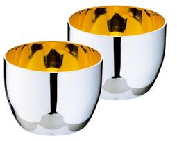 Sanbo Sangyo Migaki Meister Cup 85ml 24K Gold Plated Paulownia Box 2 Pieces 11003002 sidabras