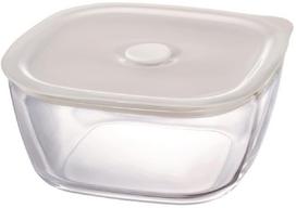 HARIO Pagaminta Japonijoje Karščiui atsparaus stiklo Hermetiškas maisto laikymo indas Kampinis 1200ml BUONO virtuvė KSTM-120-TW Skaidrus white