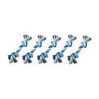 Puppyguard šunų dantų akmenų šalinimo dantų siūlo žaislas šunų virvės žaislas 5 vnt., mėlynas 5 vnt., 1 rinkinys gray