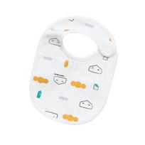 Mom's Nature Organic Baby Bib Tuck My Home white