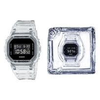 Casio G-Squad Series G-Shock See-Through Ice Tough Limited Edition Gift Box Shock Resistant Waterproof Quartz Movement Resin Strap DW-5600SKE-7PR Box Included gray