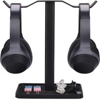 Avantree Neetto HS908 Dual Headphone Stand for Aluminum Alloy Metal Gaming Headset Holder Hanger - Desk, & juoda