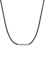 Styginių Grandinė Juoda Vaškuota Nerūdijančio Plieno Plotis 65cm [FindChic] Vyriškas Karoliai, Tik, Virvelė, Plienas, Pakabukai, Hipoalerginis, Aksesuaras, 2mm, juoda