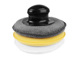 Sponge - applicator covered with microfiber with Velcro handle, diameter. 12.5cm, 3 pcs. 1