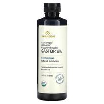 Sertifikuotas ekologiškas šalto spaudimo ricinų aliejus, 16 fl oz (473 ml) black