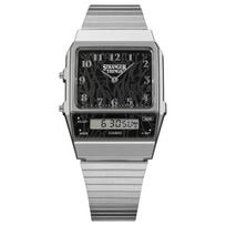 CASIO Classic Series Alarm Clock Calendar Stopwatch Quartz Steel Strap Men and Women Same Style Gray Dial AQ-800EST-1AJR sidabras