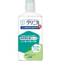 LION Clinica Jr. Dantų skalavimo skystis švelnaus mėtų skonio burnos skalavimo skystis 450 ml (Kvazi-narkotikas) Karieso prevencija [Naudoti] - Atidarykite snapelį. Po naudojimo paspauskite snapelį s