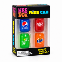NeeDoh Nice Can Mini gėrimų skardinių squishy rinkinys 4vnt.