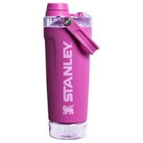 Stanley 1913 Vitalize Shaker Vacuum Insulated Dark 20 oz L Bottle, Blossom, / 0.59 pink